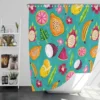 Colorful Fruity Pattern Background Shower Curtain