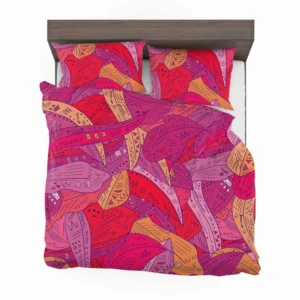 Colorful Geometric Leaves Nature Bedding Set 2