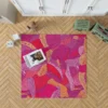 Colorful Geometric Leaves Nature Rug