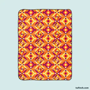 Colorful Geometric Pattern Fleece Blanket 1