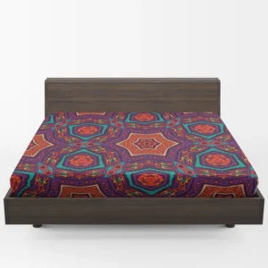 Colorful Geometrical Ethnic Design Fitted Sheet 1