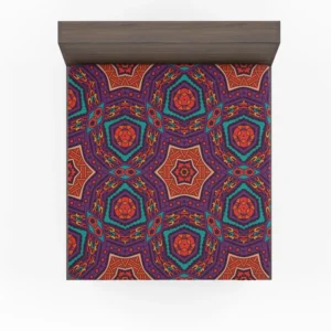 Colorful Geometrical Ethnic Design Fitted Sheet