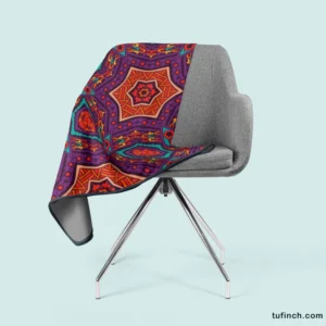 Colorful Geometrical Ethnic Design Fleece Blanket 2