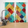 Colorful Geometrics Patchwork Pattern Curtain