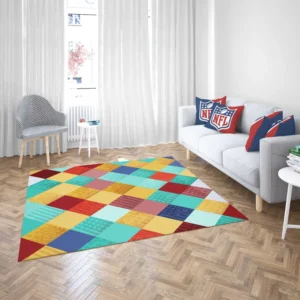 Colorful Geometrics Patchwork Pattern Rug 2