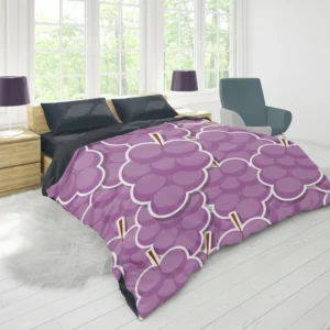 Colorful Grape Bunches Art Duvet Cover 1