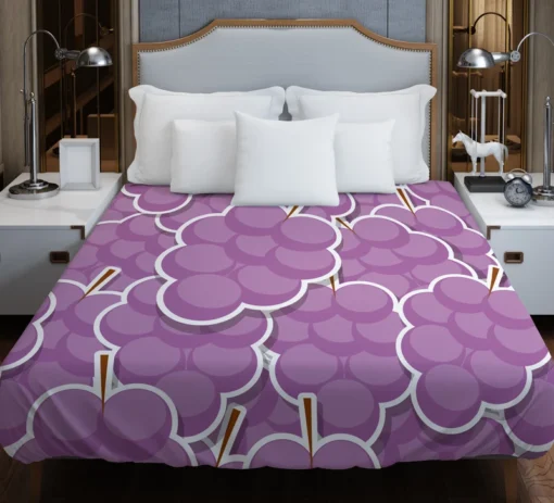 Colorful Grape Bunches Art Duvet Cover