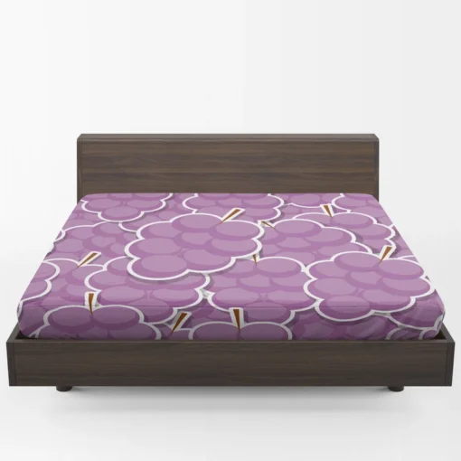 Colorful Grape Bunches Art Fitted Sheet 1