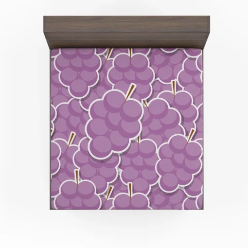 Colorful Grape Bunches Art Fitted Sheet