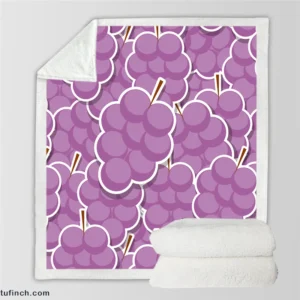 Colorful Grape Bunches Art Sherpa Fleece Blanket