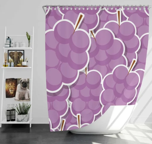 Colorful Grape Bunches Art Shower Curtain