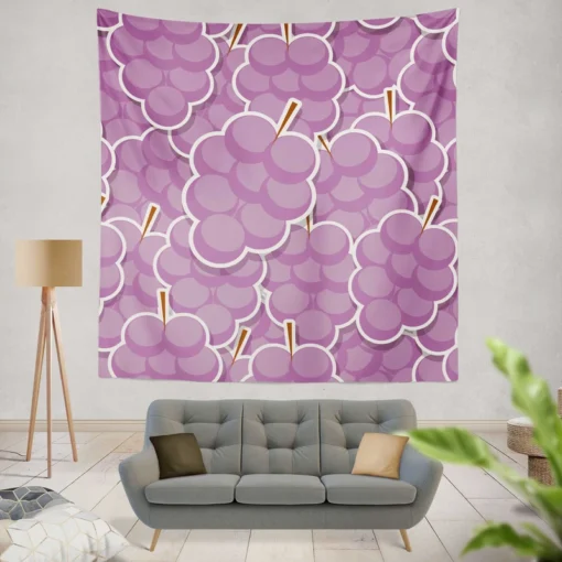 Colorful Grape Bunches Art Wall Tapestry