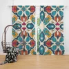 Colorful Hand Drawn Persian Carpet Pattern Design Curtain