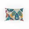 Colorful Hand Drawn Persian Carpet Pattern Design Pillow Case