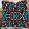 Colorful Indian Oriental Design Quilt Blanket