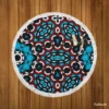 Colorful Indian Oriental Design Round Beach Towel