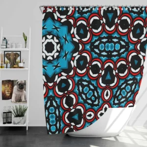 Colorful Indian Oriental Design Shower Curtain