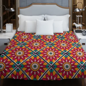 Colorful Mandala Pattern Duvet Cover