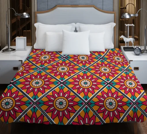 Colorful Mandala Pattern Duvet Cover