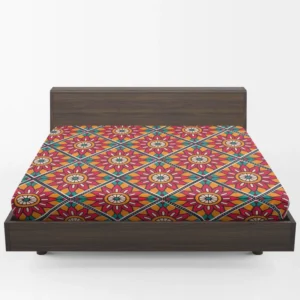 Colorful Mandala Pattern Fitted Sheet 1