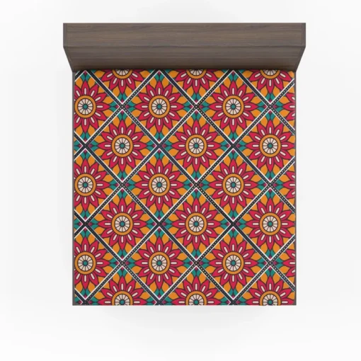 Colorful Mandala Pattern Fitted Sheet