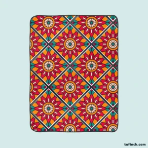 Colorful Mandala Pattern Fleece Blanket 1