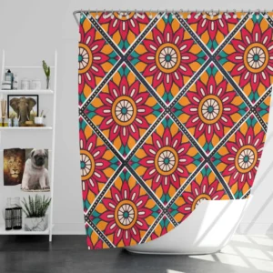 Colorful Mandala Pattern Shower Curtain