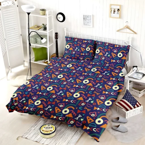 Colorful Mini Rectangle Pattern Bedding Set