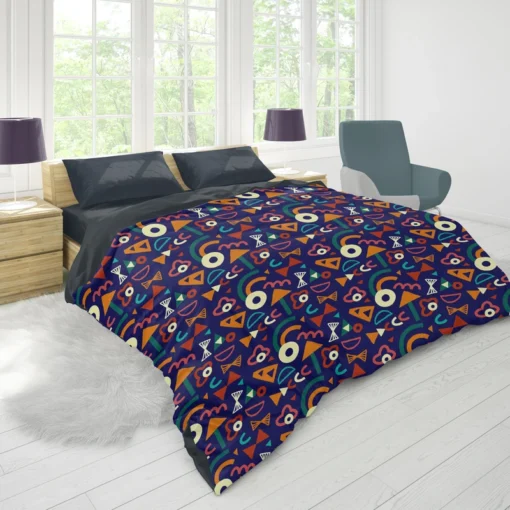 Colorful Mini Rectangle Pattern Duvet Cover 1