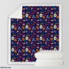 Colorful Mini Rectangle Pattern Sherpa Fleece Blanket