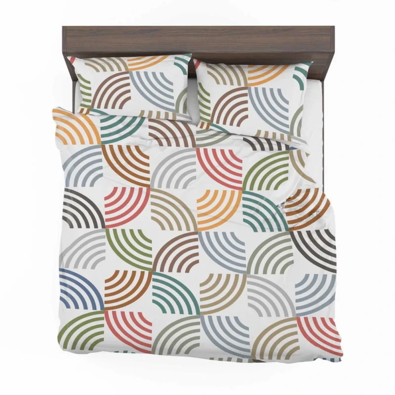 Colorful Minimal Circle Pattern Bedding Set 2