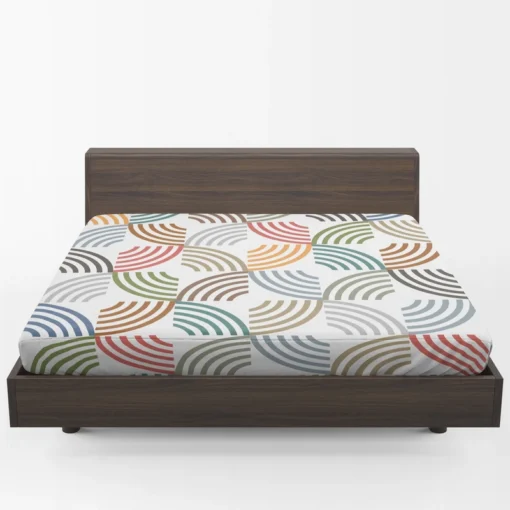 Colorful Minimal Circle Pattern Fitted Sheet 1