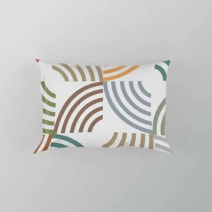 Colorful Minimal Circle Pattern Pillow Case