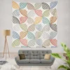 Colorful Minimal Circle Pattern Wall Tapestry