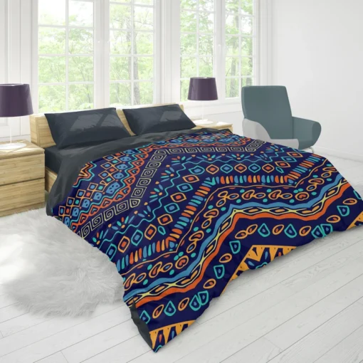 Colorful Pattern with Ethnic Elements Duvet Cover 1