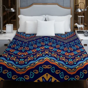 Colorful Pattern with Ethnic Elements Duvet Cover