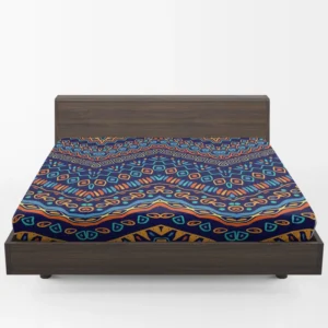 Colorful Pattern with Ethnic Elements Fitted Sheet 1