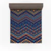 Colorful Pattern with Ethnic Elements Fitted Sheet