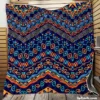 Colorful Pattern with Ethnic Elements Quilt Blanket