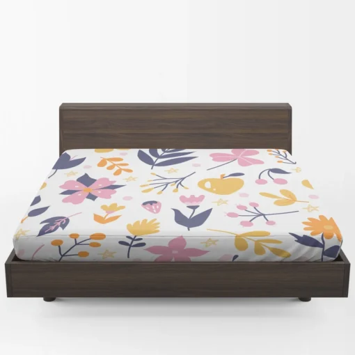 Colorful Plants Flowers Fitted Sheet 1