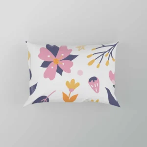 Colorful Plants Flowers Pillow Case