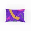 Colorful Purple Background Doodle Pattern Pillow Case