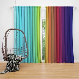 Colorful Rainbow Colors Curtain