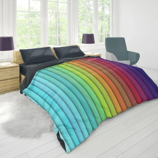 Colorful Rainbow Colors Duvet Cover 1