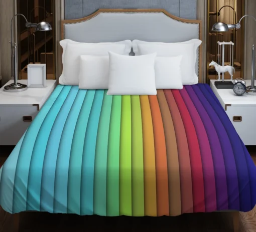 Colorful Rainbow Colors Duvet Cover