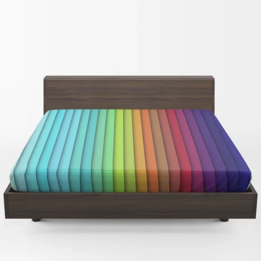 Colorful Rainbow Colors Fitted Sheet 1