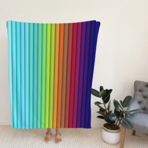 Colorful Rainbow Colors Fleece Blanket