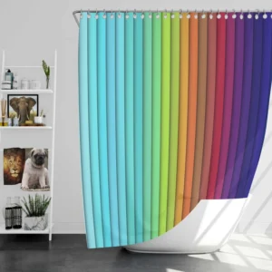 Colorful Rainbow Colors Shower Curtain