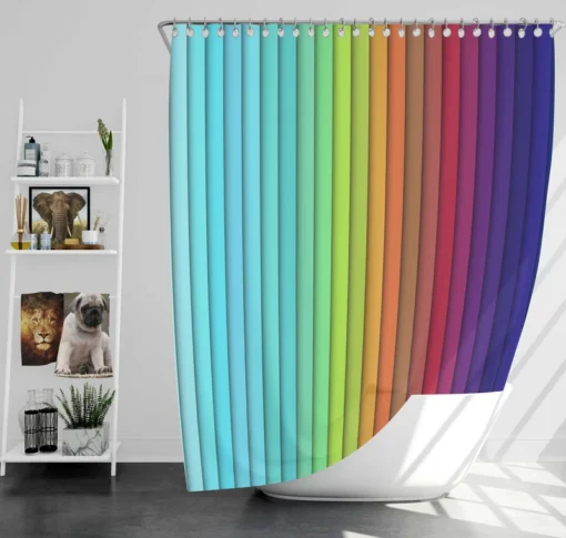 Colorful Rainbow Colors Shower Curtain