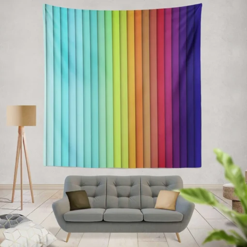 Colorful Rainbow Colors Wall Tapestry